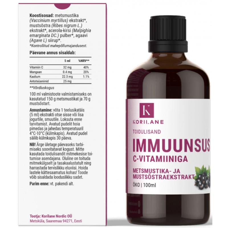 Korilane Immuunsus C-vitamiiniga 100 ml foto